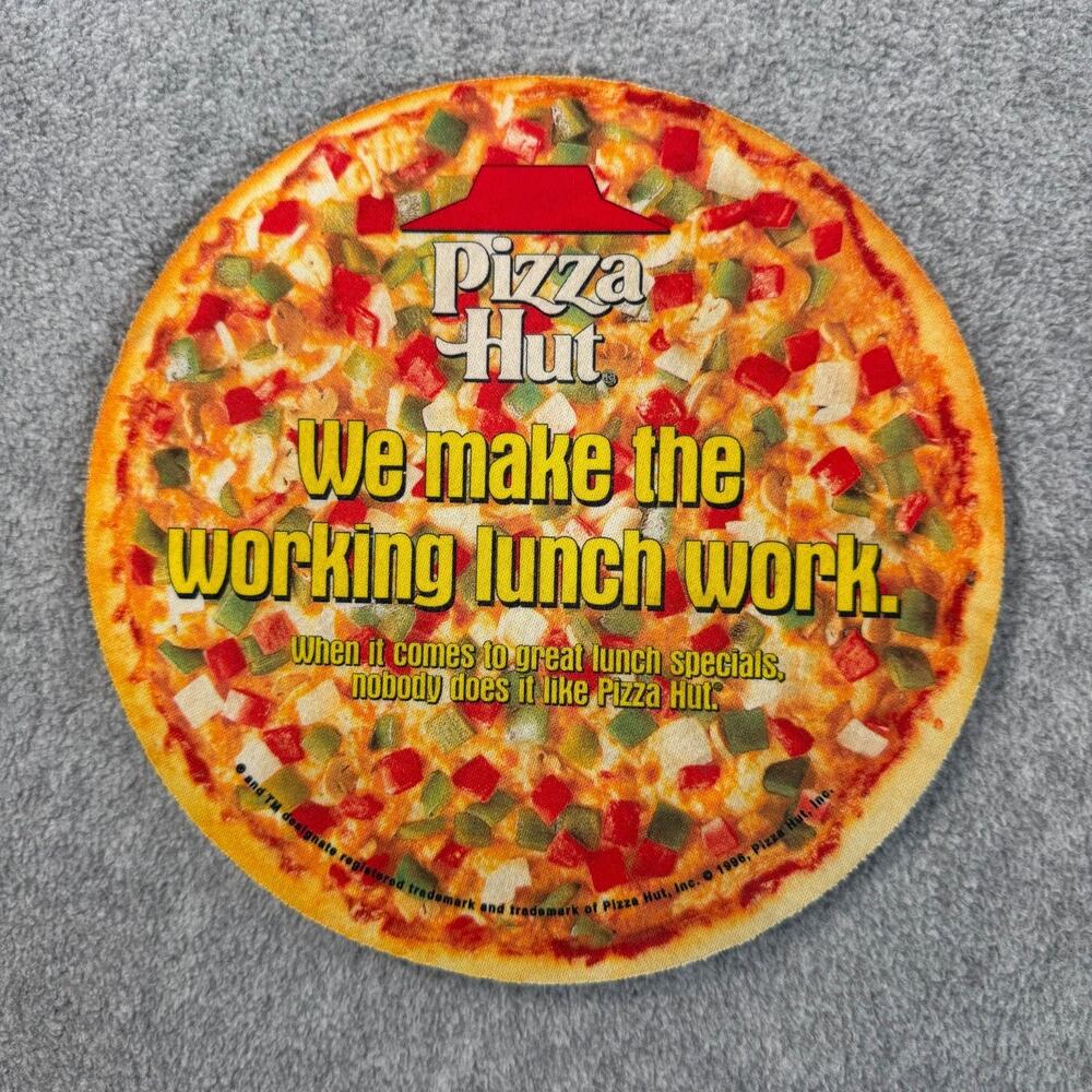 PIZZA HUT We Make the Working Lunch Work Mouse Pad Advertising Vintage 1996